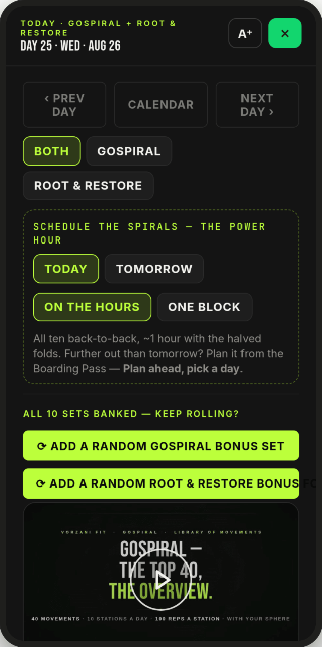 App screens