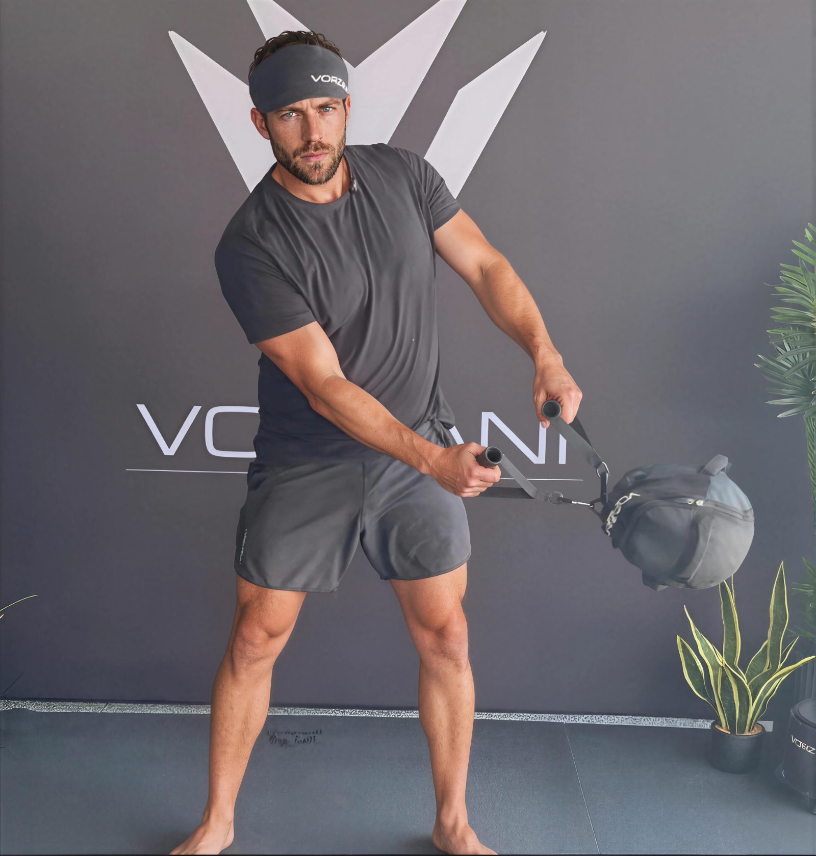 Athlete mid pendulum swing, VORZANI wall